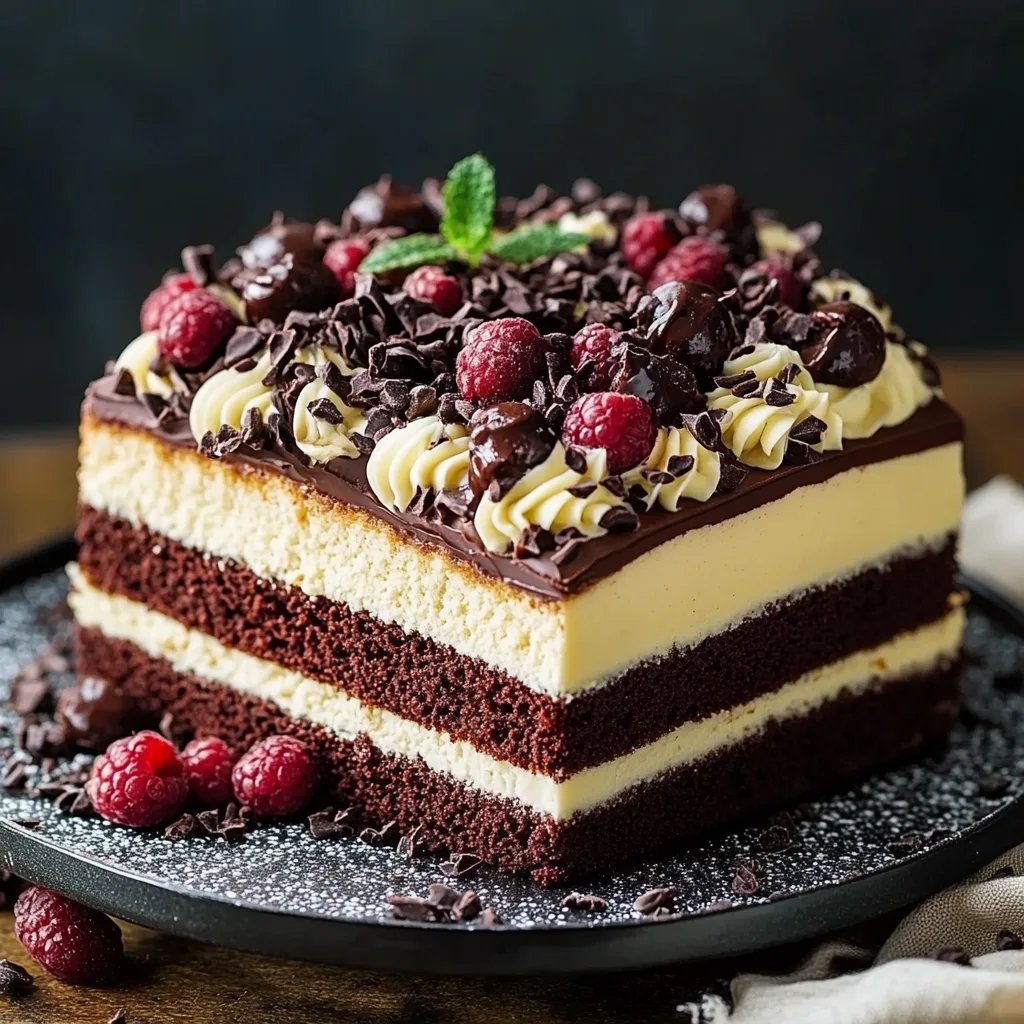 Schokoladen-Vanille-Schichtkuchen