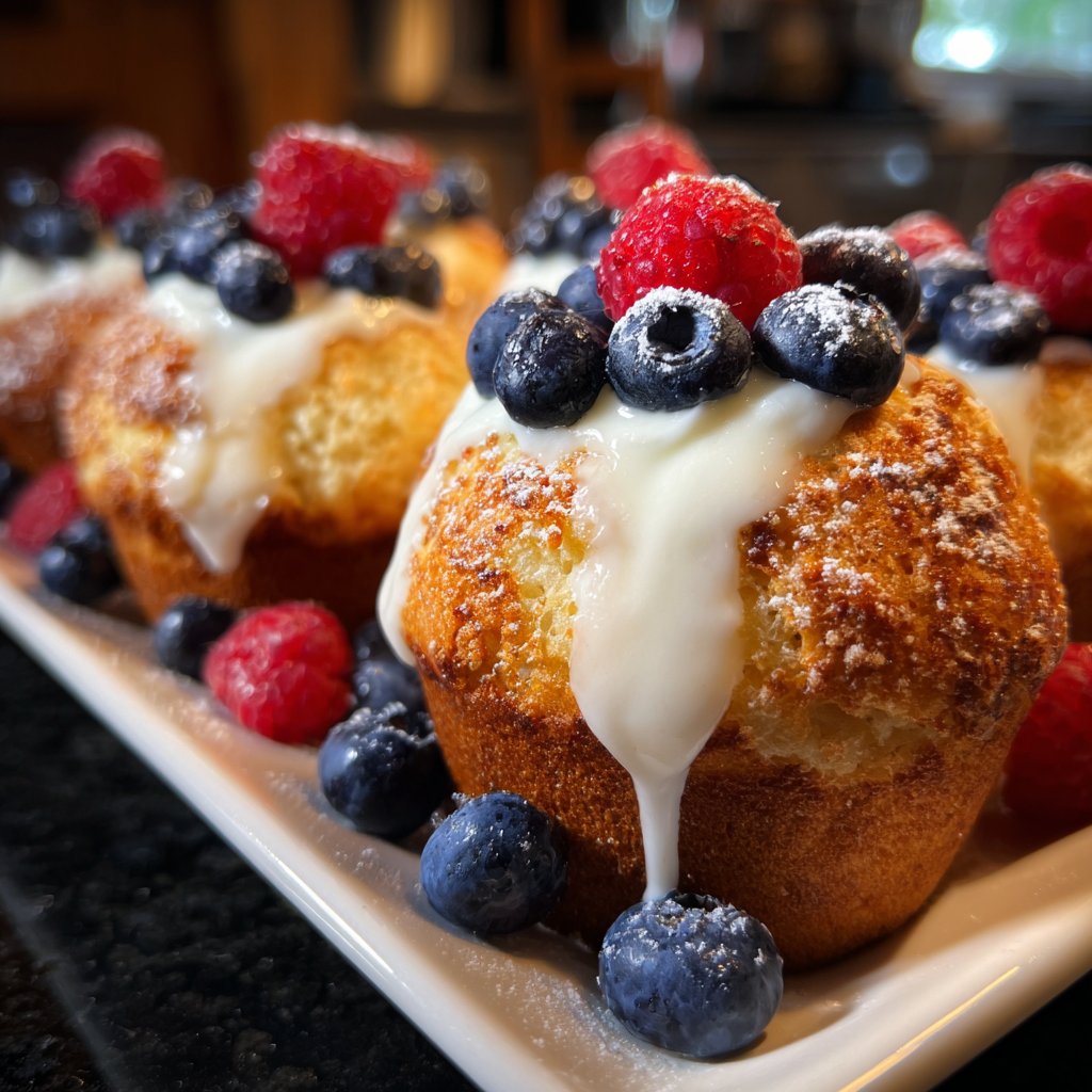 Muffins mit Joghurt und Beeren