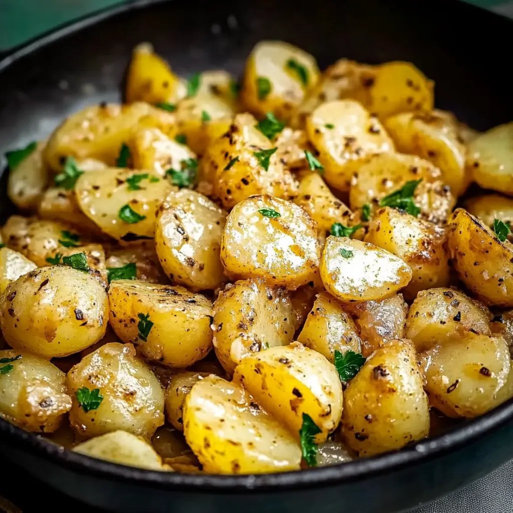 Kartoffeln mit Knoblauch-Sahnesauce