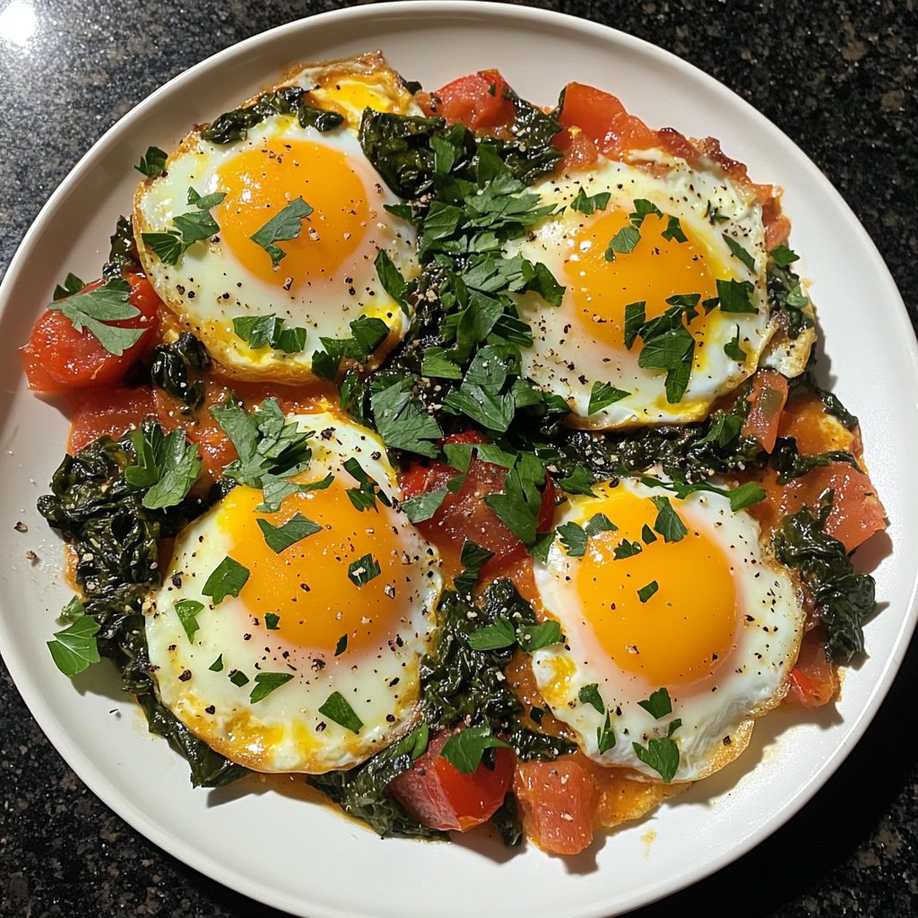 Shakshuka mit Spinat