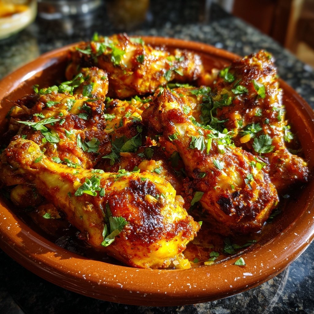 Internationale Küche Marokkanisches Hähnchen-Tagine