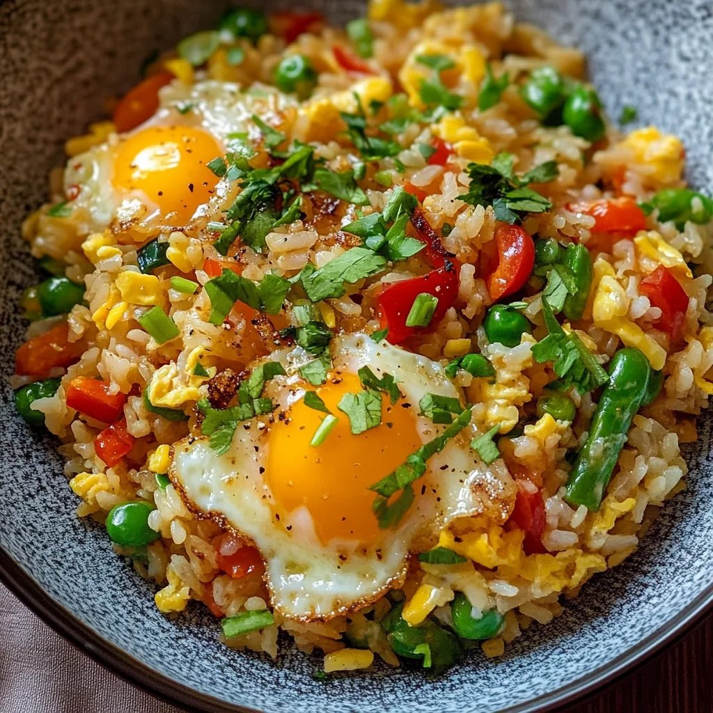 Gebratener Reis mit Ei und Gemüse