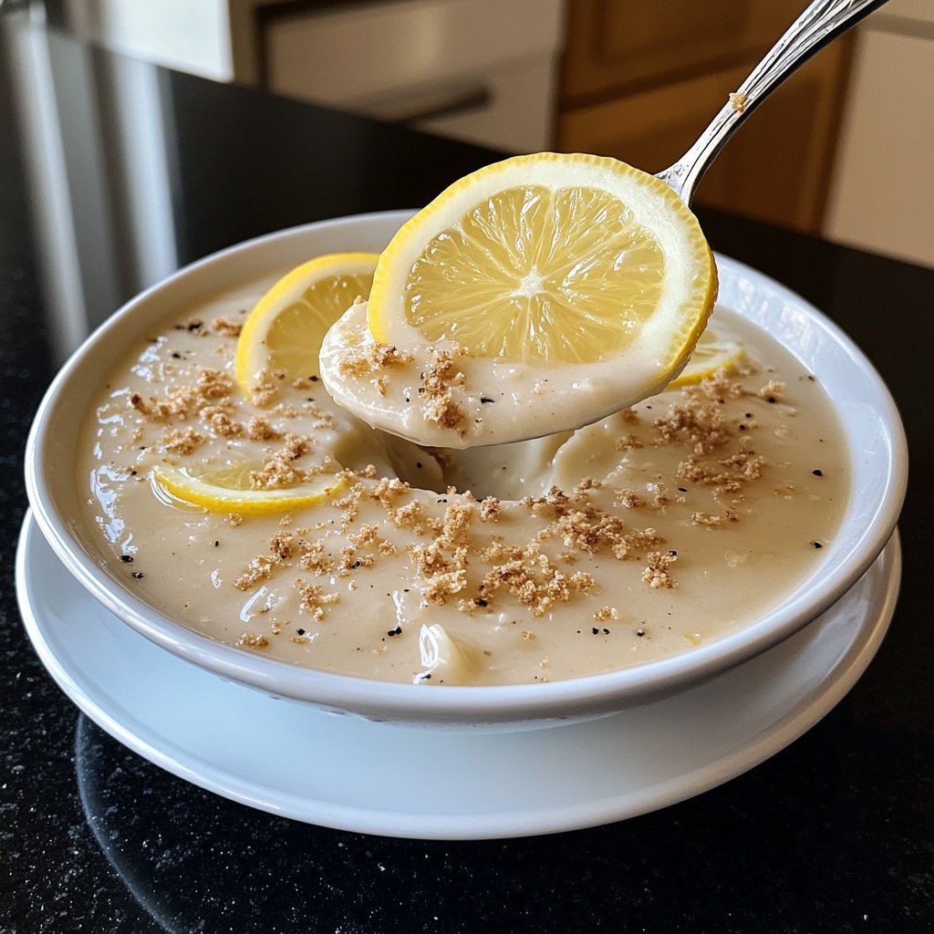 Linsensuppe mit Zitrone