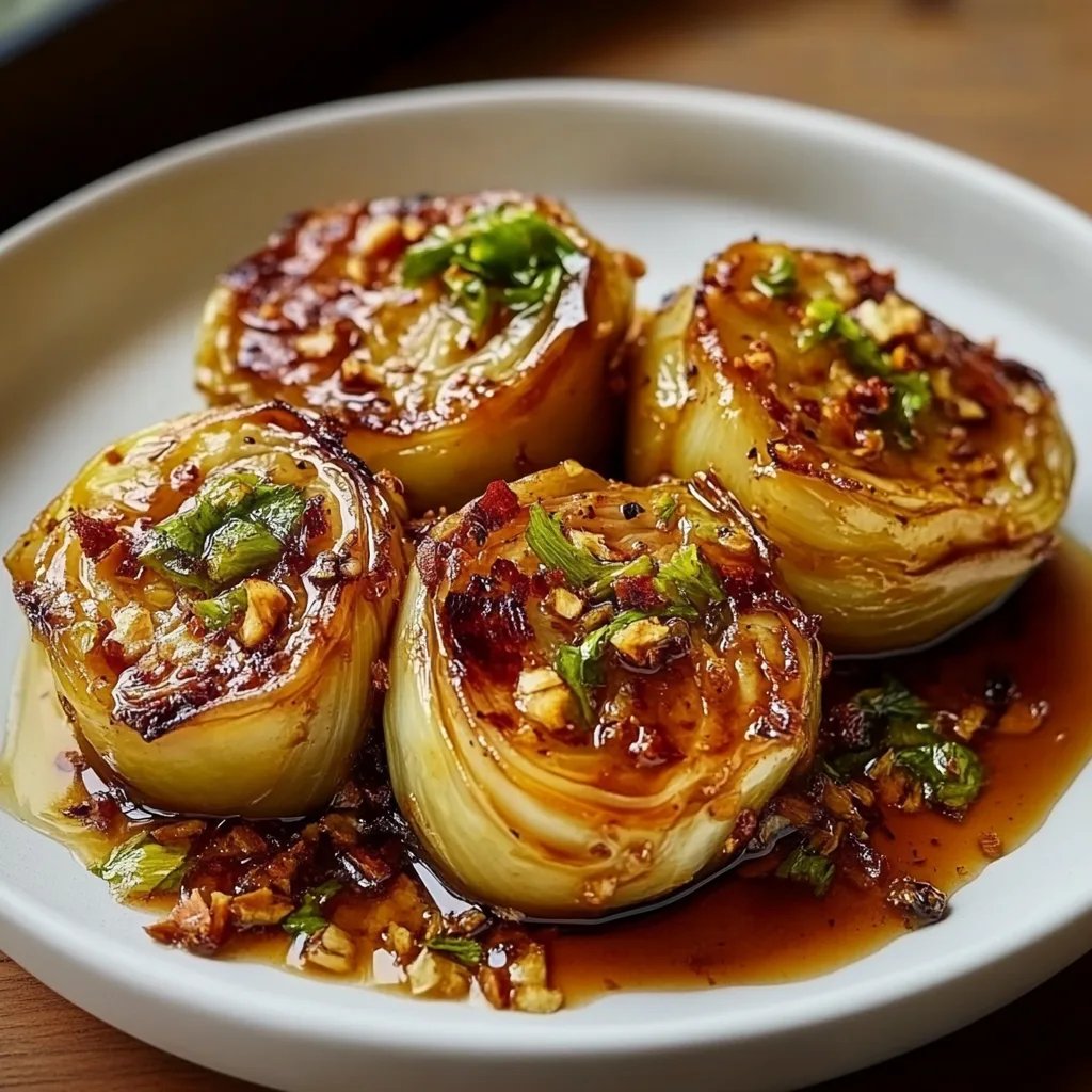 Geschmorter Spitzkohl mit Würziger Sauce