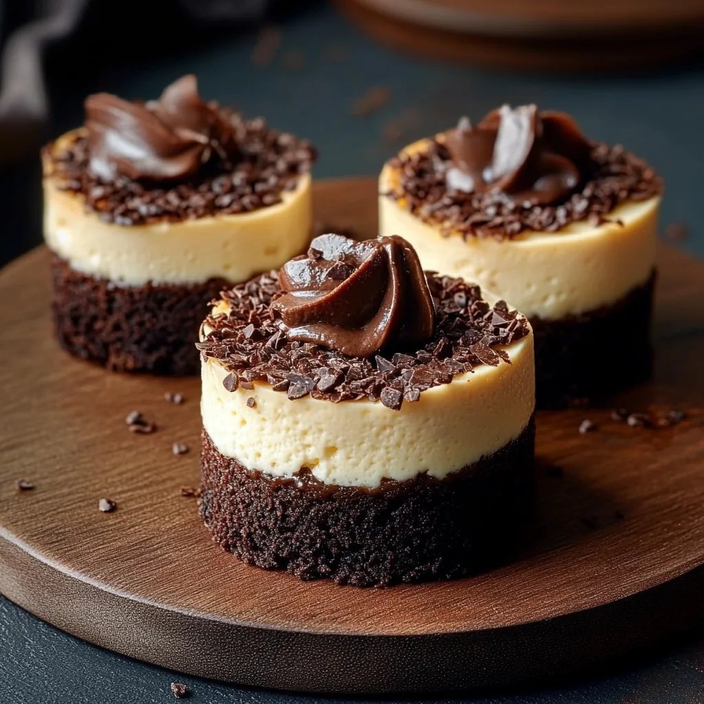 Mini-Cheesecakes mit Brownie-Boden