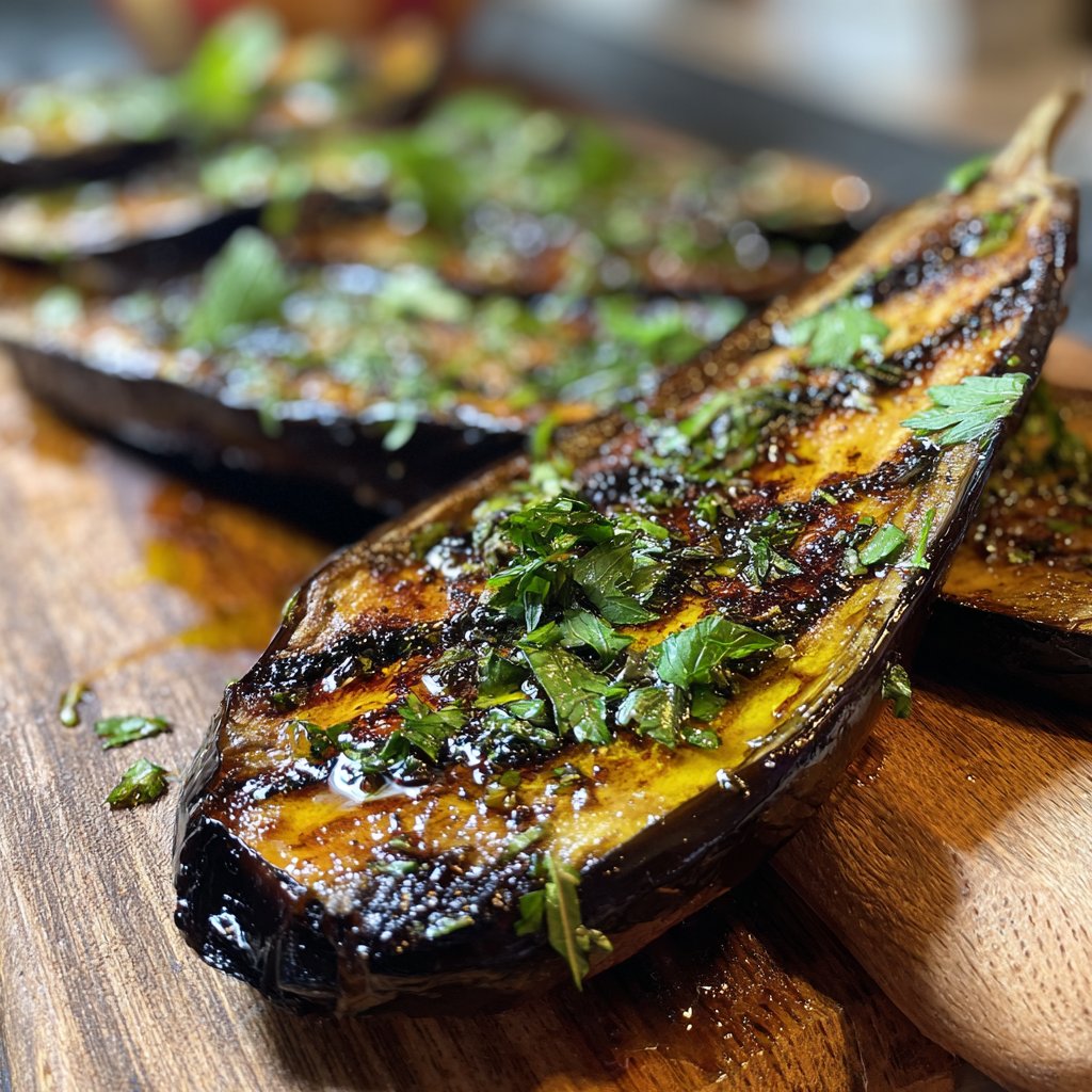 Auberginen mediterran gebraten