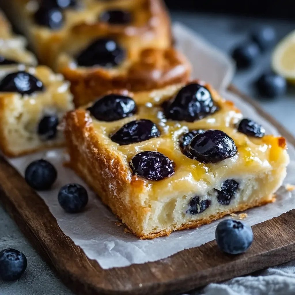 Leichter Joghurtkuchen mit Blaubeeren und Zitrone