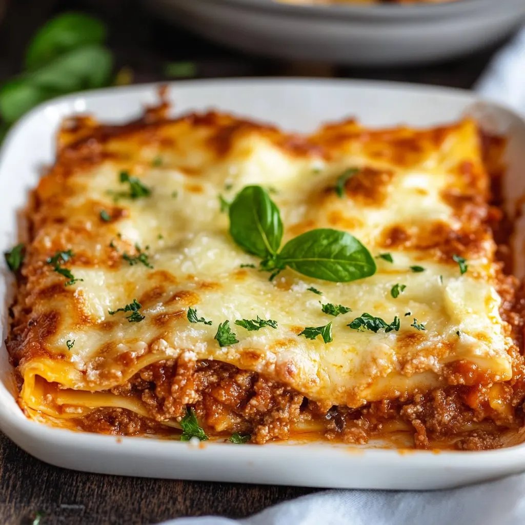 Klassische Lasagne Bolognese mit Bechamelsoße
