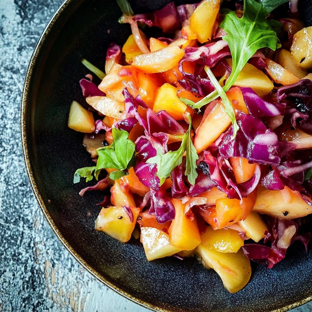 Rotkohlsalat mit Apfel