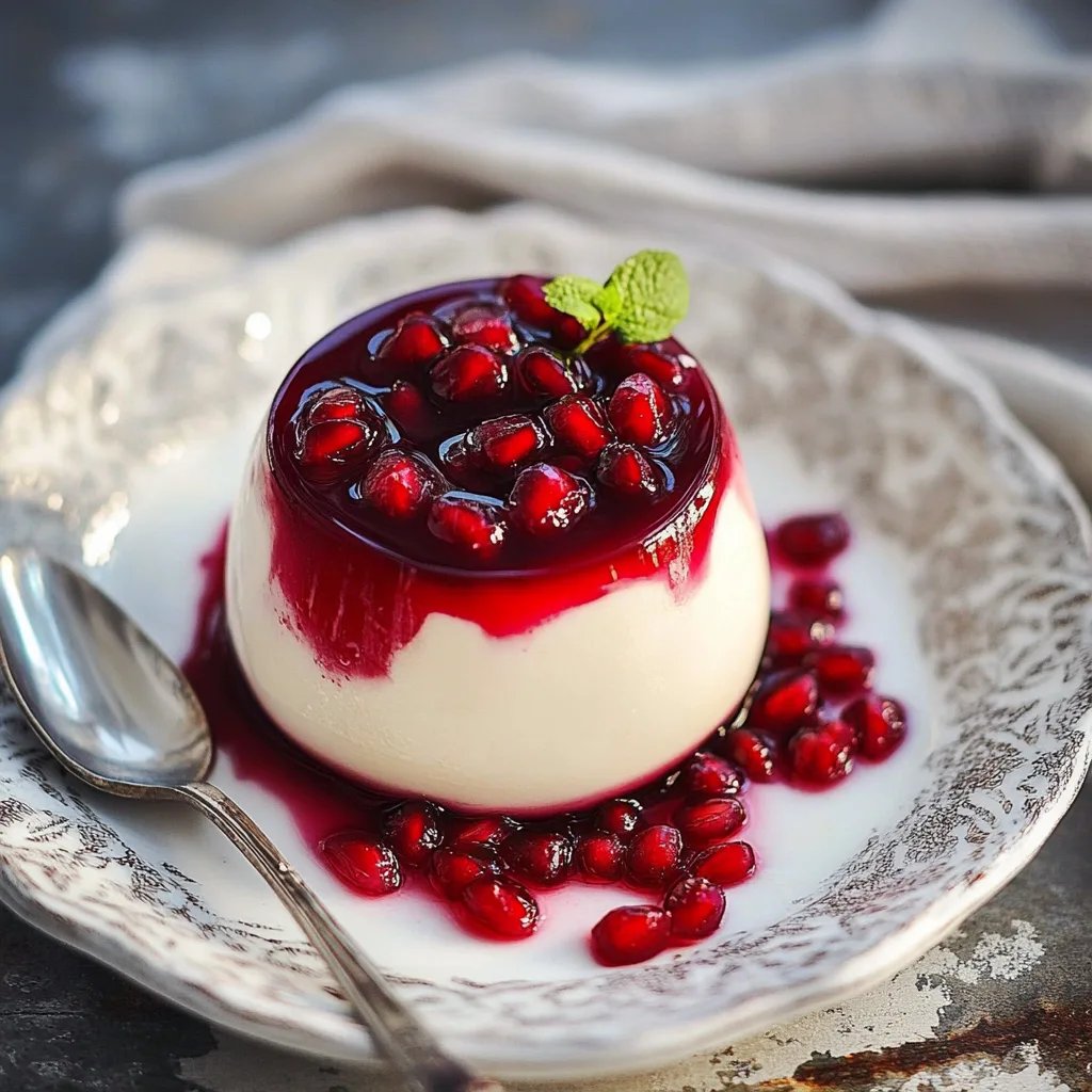 Granatapfel Panna Cotta