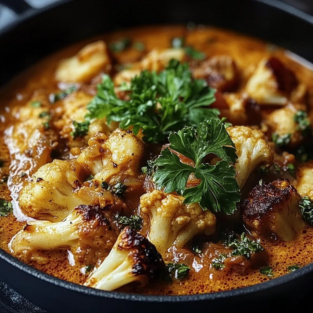 Cremiger Blumenkohl-Curry aus dem Backofen