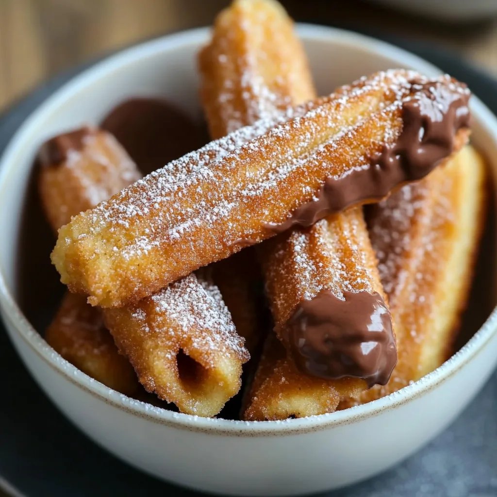 Selbstgemachte Churro-Bissen mit Nutella