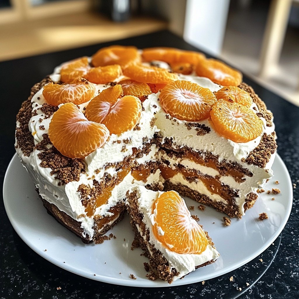 Spekulatius Torte mit Mandarinen