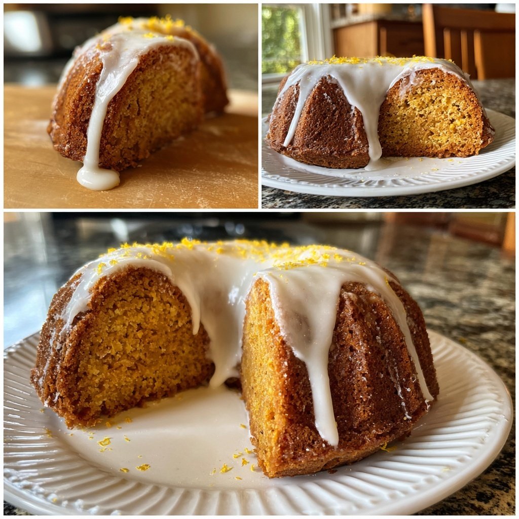 Karottenkuchen Mit Zitronen Glasur