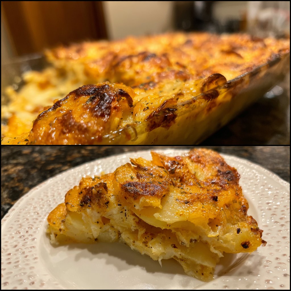 Kartoffelauflauf mit Senfsauce