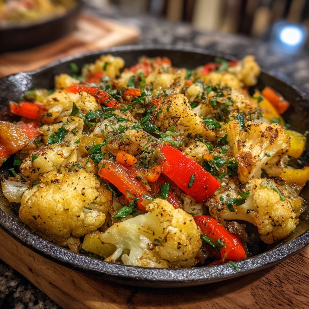 Blumenkohl Pfanne Mediterran