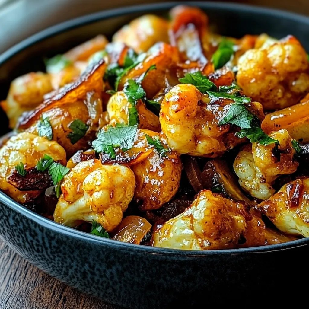 Gebratener Blumenkohl mit Honig-Curry